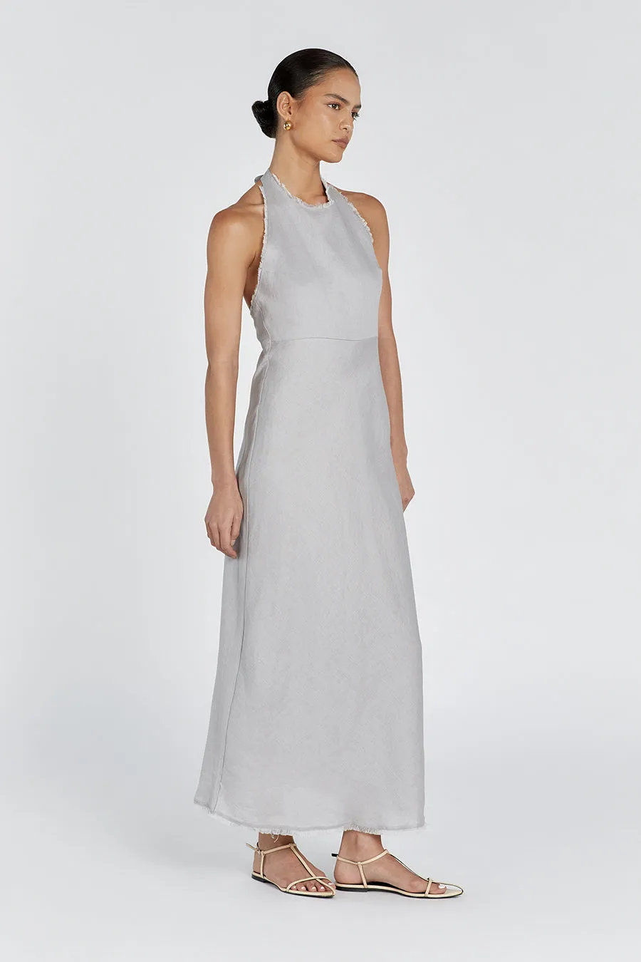 ADINA DOVE LINEN MIDI DRESS sold by Dissh product image thumbnail 3