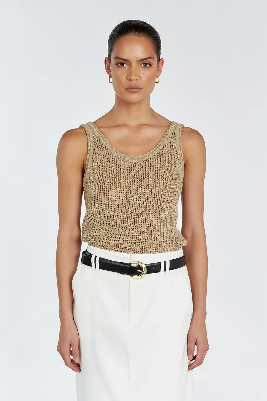 MARGOT SAGE SCOOP KNIT TANK sold by Dissh product image thumbnail 2