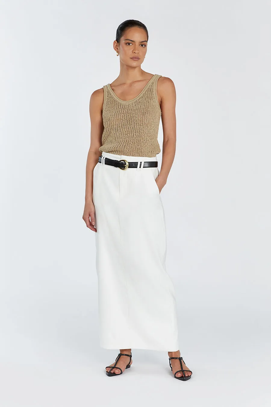 MARGOT SAGE SCOOP KNIT TANK sold by Dissh
