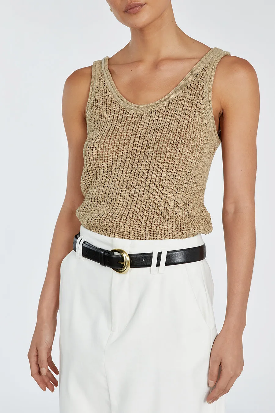 MARGOT SAGE SCOOP KNIT TANK sold by Dissh product image thumbnail 5