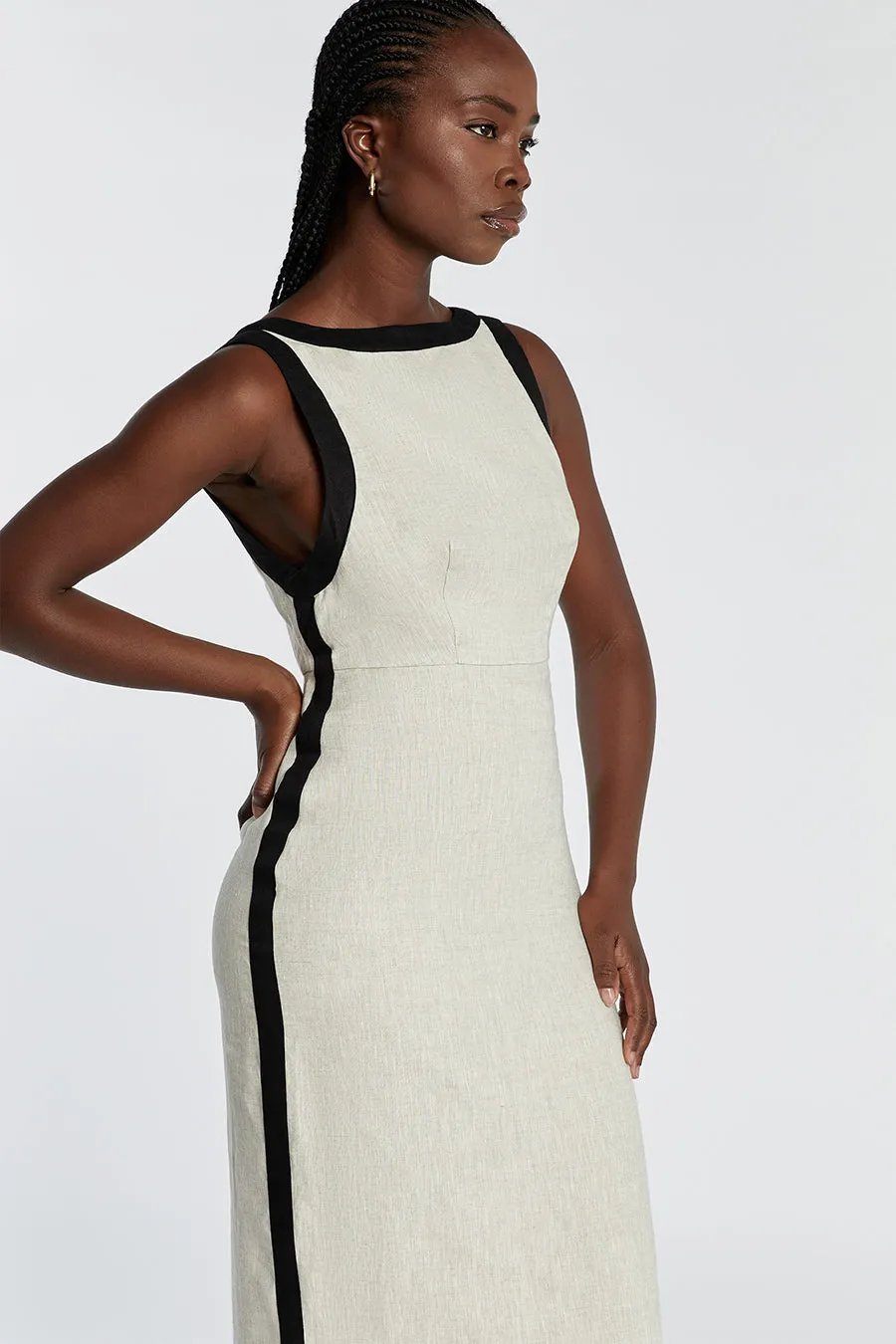 ZURI NATURAL LINEN MAXI DRESS sold by Dissh product image thumbnail 2