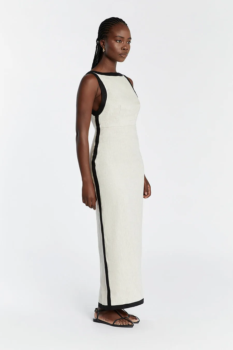 ZURI NATURAL LINEN MAXI DRESS sold by Dissh product image thumbnail 3