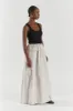 ISLA NATURAL LINEN CARGO MAXI SKIRT sold by Dissh
