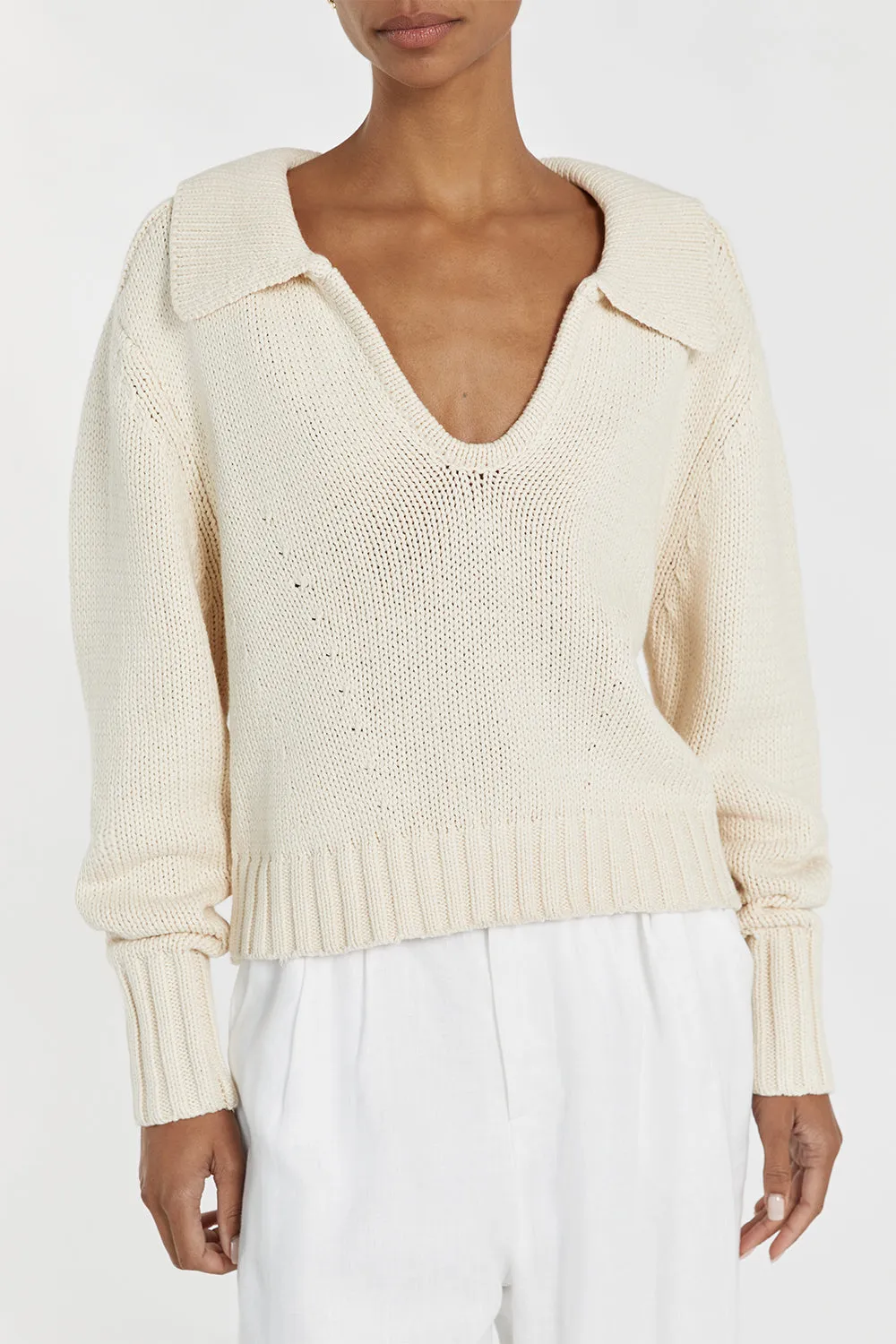 ELIJAH CREAM KNIT JUMPER sold by Dissh product image thumbnail 5