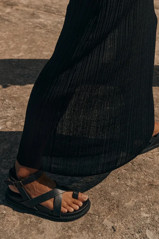 THE BALI TAILOR LENI BLACK SANDAL sold by Dissh