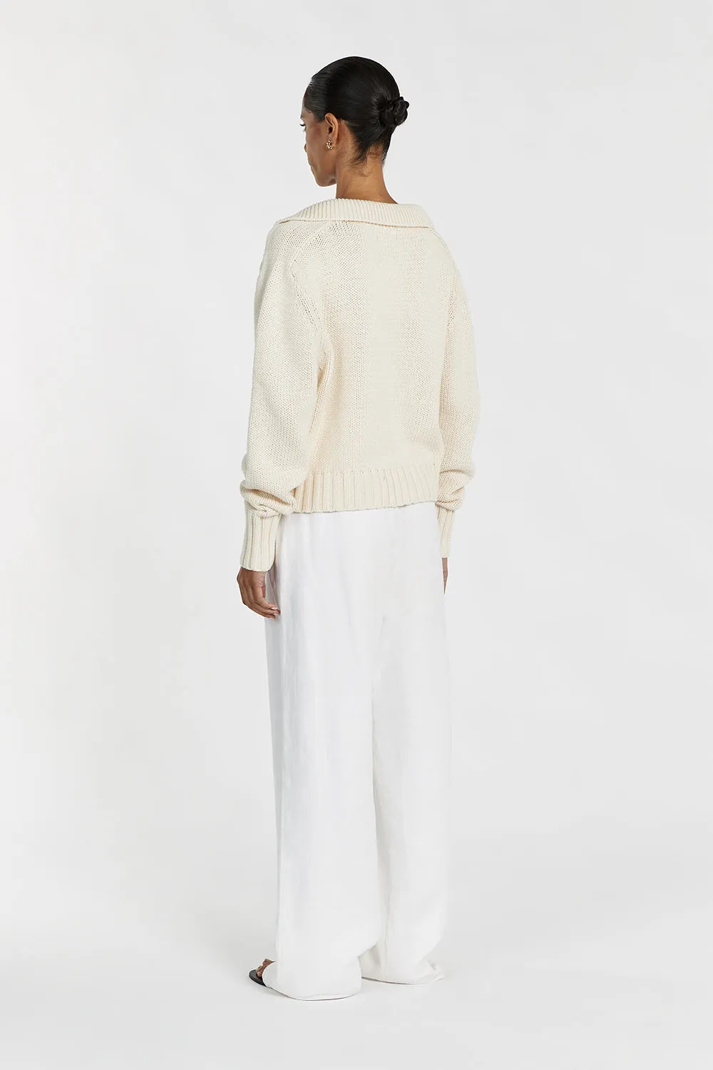ELIJAH CREAM KNIT JUMPER sold by Dissh product image thumbnail 4