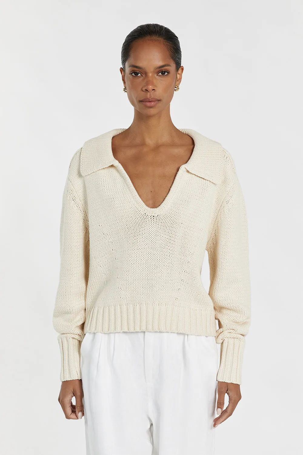ELIJAH CREAM KNIT JUMPER sold by Dissh product image thumbnail 2