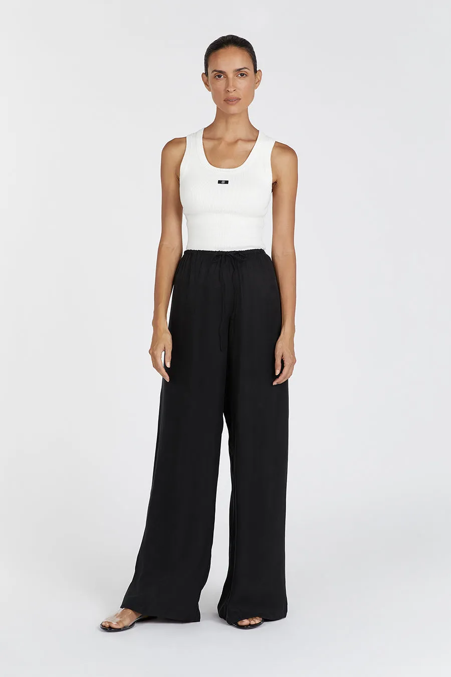KINGSTON BLACK CUPRO WIDE LEG PANT sold by Dissh product image thumbnail 5