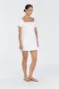JAMIE WHITE LINEN MINI DRESS sold by Dissh