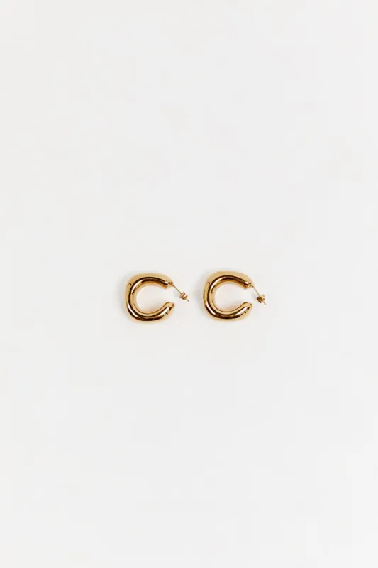 PORTER DINA GOLD HOOPS sold by Dissh