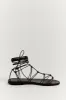 MARIA FARRO ERINI BLACK SANDAL sold by Dissh