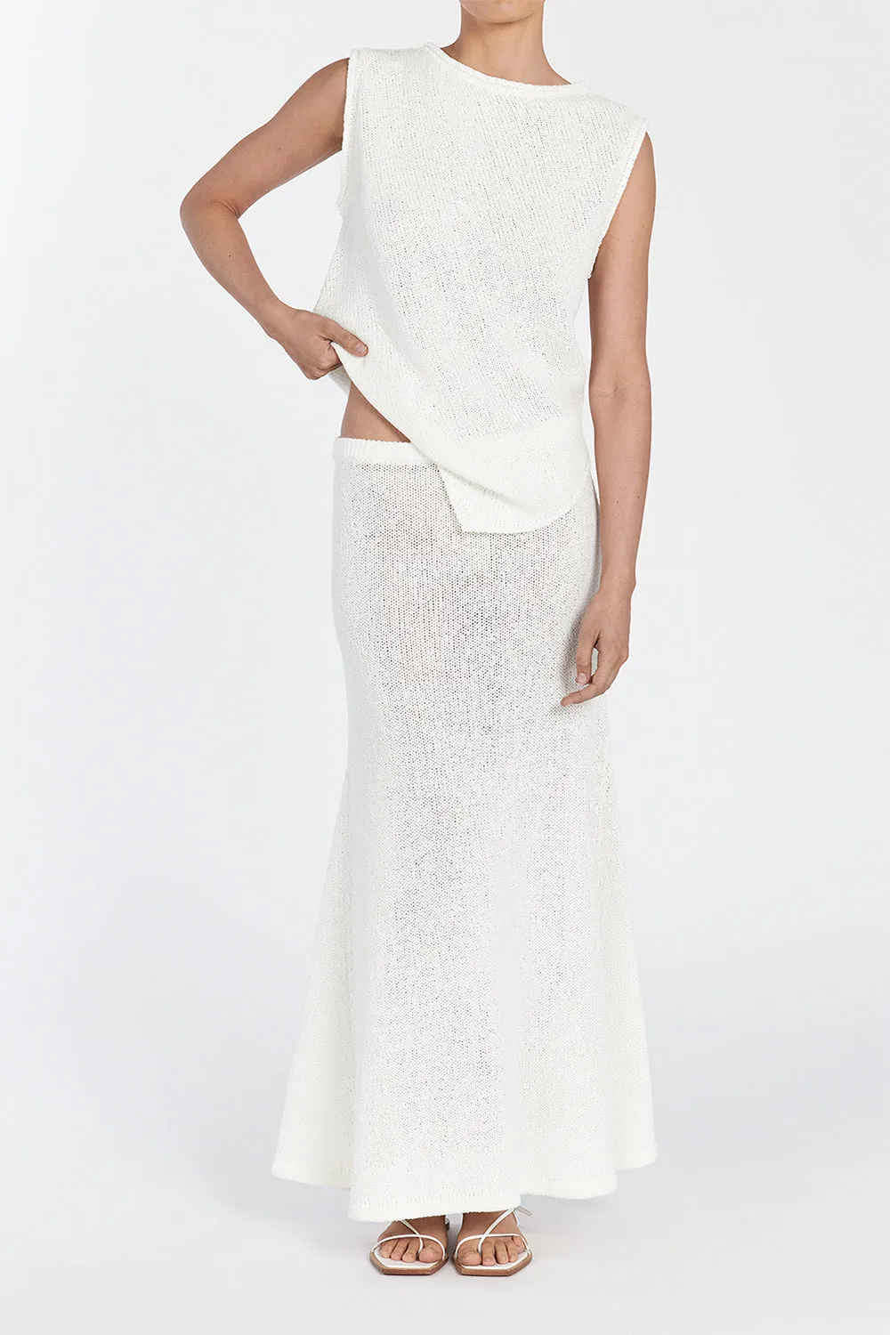 ALTHEA OFF WHITE MAXI SKIRT sold by Dissh product image thumbnail 3