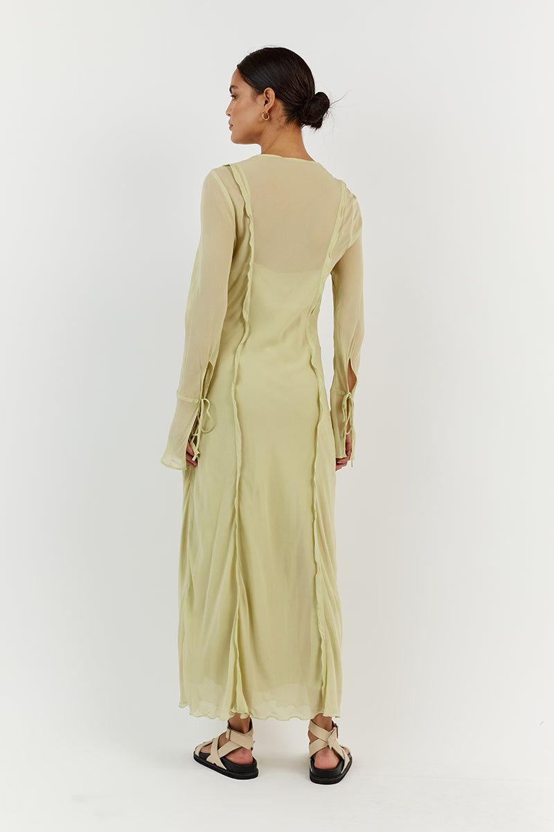 BOWIE LIME SHEER DRESS sold by Dissh product image thumbnail 4
