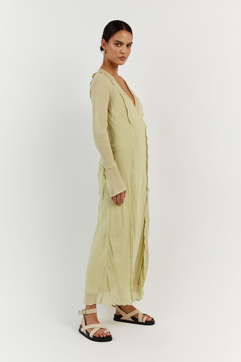 BOWIE LIME SHEER DRESS sold by Dissh product image thumbnail 3