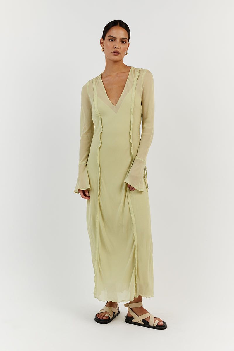 BOWIE LIME SHEER DRESS sold by Dissh product image thumbnail 2