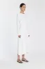 SYLVIA OFF WHITE KNIT MIDI DRESS sold by Dissh