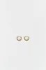 PORTER ANGEL CLEAR/GOLD HUGGIE EARRINGS sold by Dissh