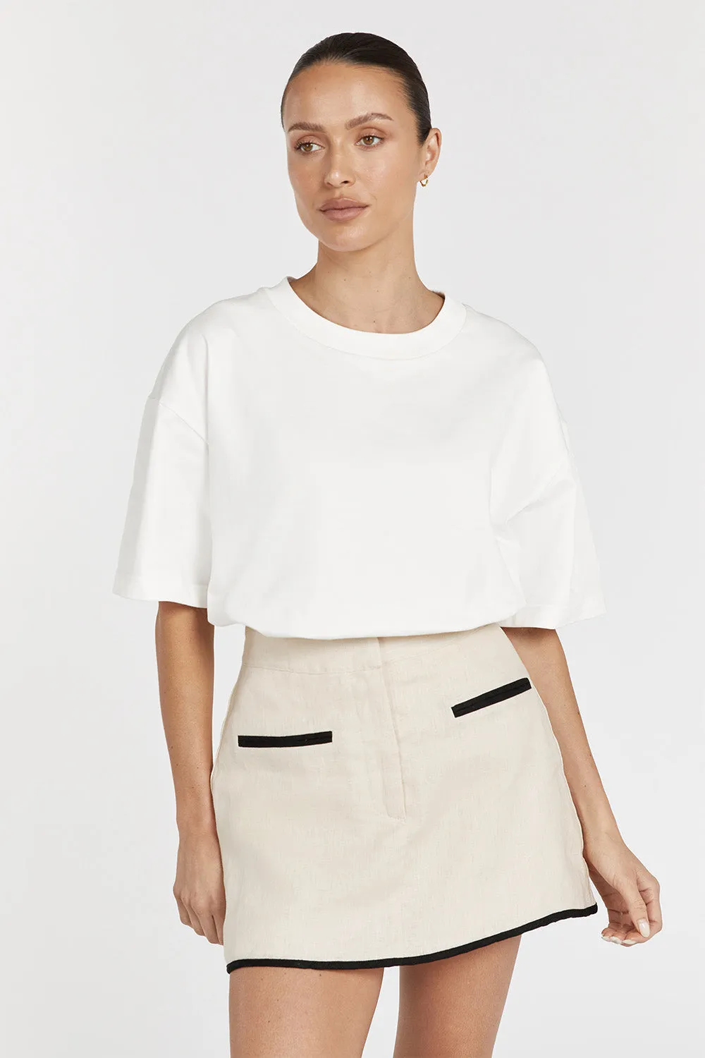 VON CREAM LINEN SKORT sold by Dissh product image thumbnail 2