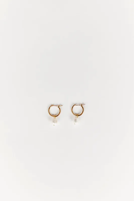 SAINT VALENTINE MINI KESHI GOLD HOOP EARRING sold by Dissh