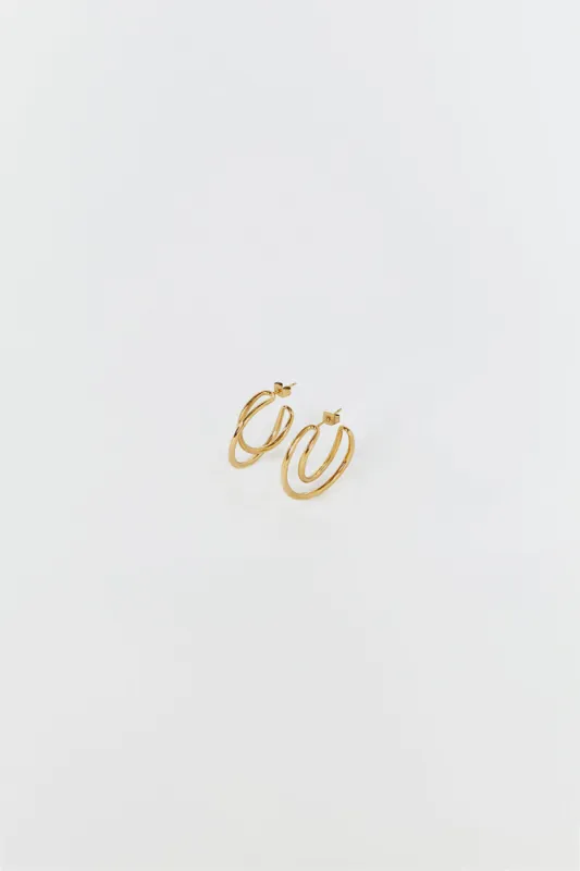 PORTER HARMONY GOLD HOOP EARRINGS sold by Dissh