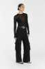 HARPER BLACK LONG SLEEVE KNIT TOP sold by Dissh