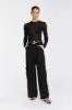 HARPER BLACK LONG SLEEVE KNIT TOP sold by Dissh