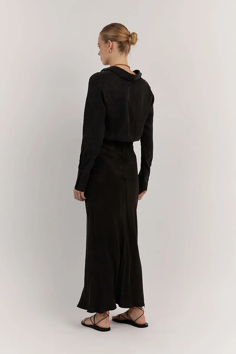 MIA BLACK CROPPED SLEEVED SHIRT sold by Dissh product image thumbnail 4