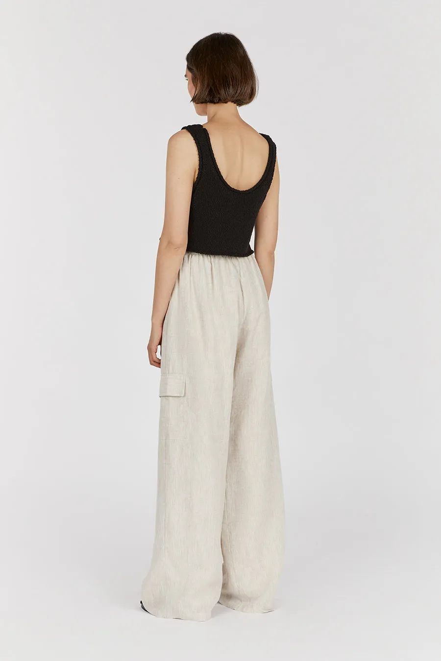 DION BLACK BOUCLE CROP TOP sold by Dissh product image thumbnail 4