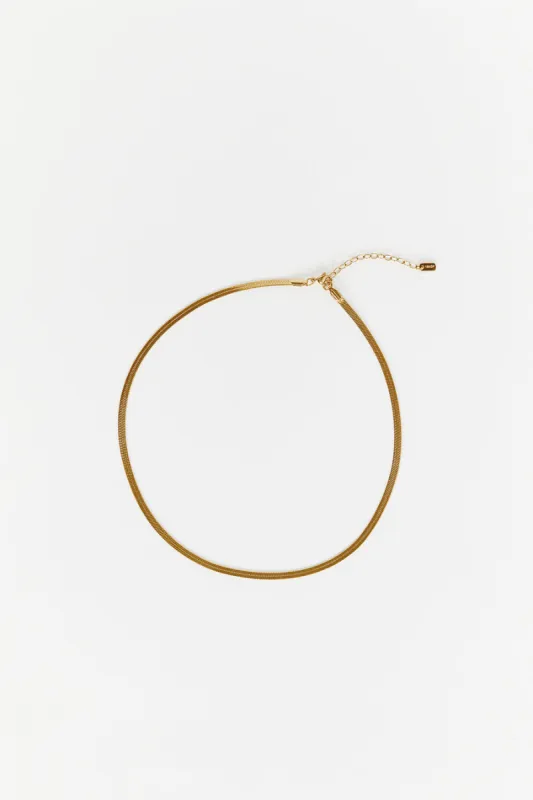 CENDRE BEAU GOLD SNAKE NECKLACE sold by Dissh