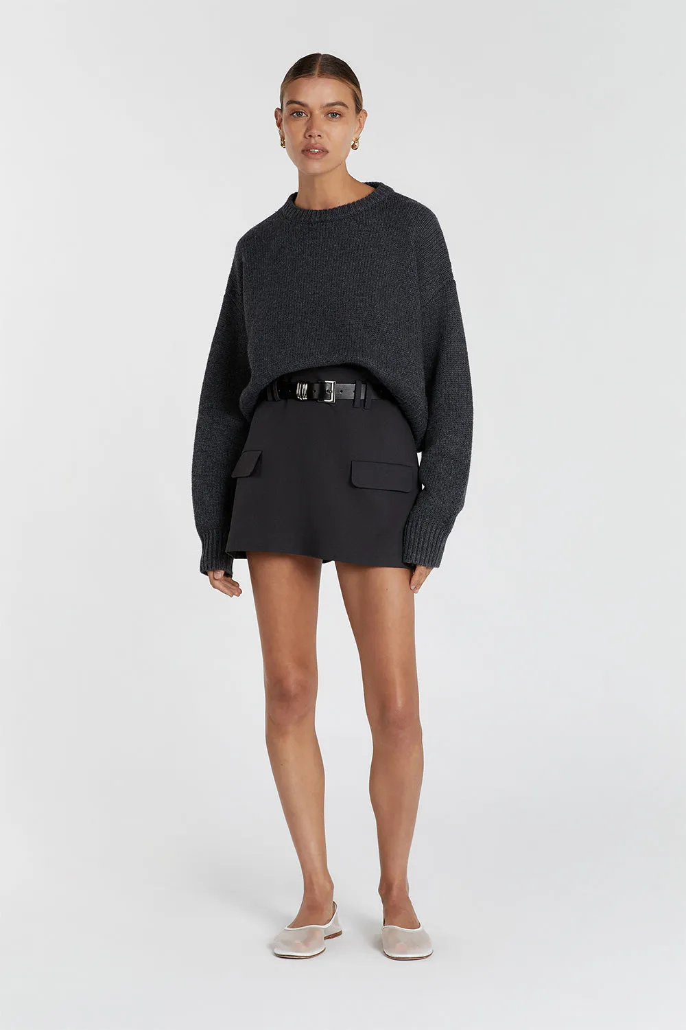 OLIVER CHARCOAL MARLE KNIT JUMPER sold by Dissh product image thumbnail 2