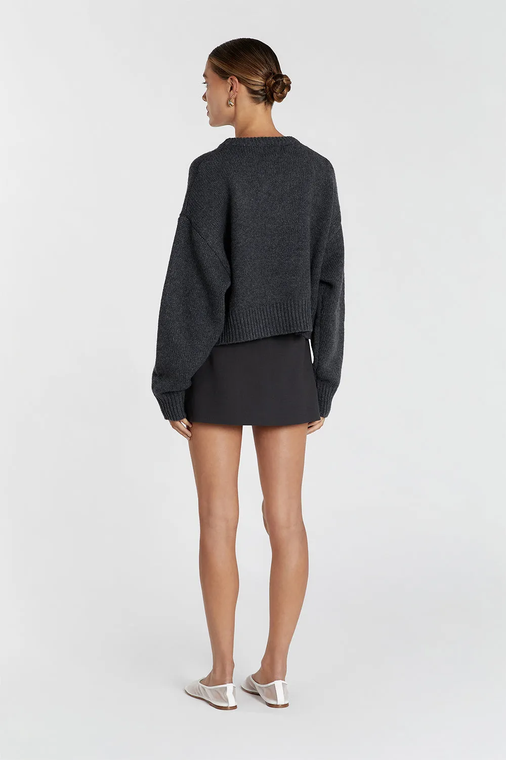 OLIVER CHARCOAL MARLE KNIT JUMPER sold by Dissh product image thumbnail 5