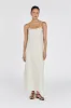 LUCIA NATURAL LINEN MIDI DRESS sold by Dissh