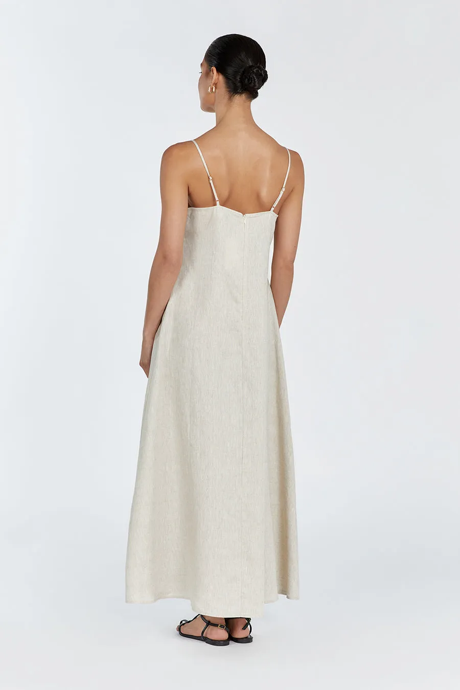 JEM NATURAL LINEN MAXI DRESS sold by Dissh product image thumbnail 4