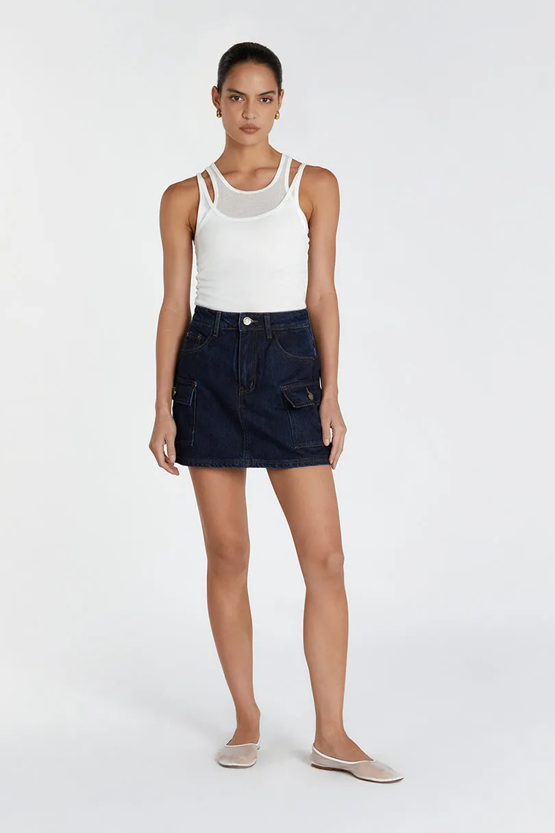 FELIX INDIGO CARGO SKORT sold by Dissh