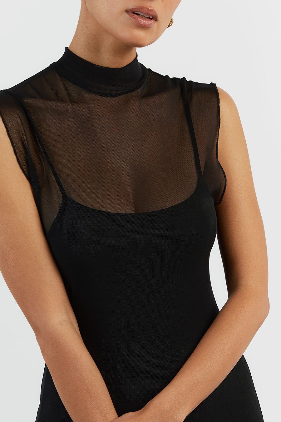 JAGGER BLACK SLEEVELESS MAXI DRESS sold by Dissh product image thumbnail 5