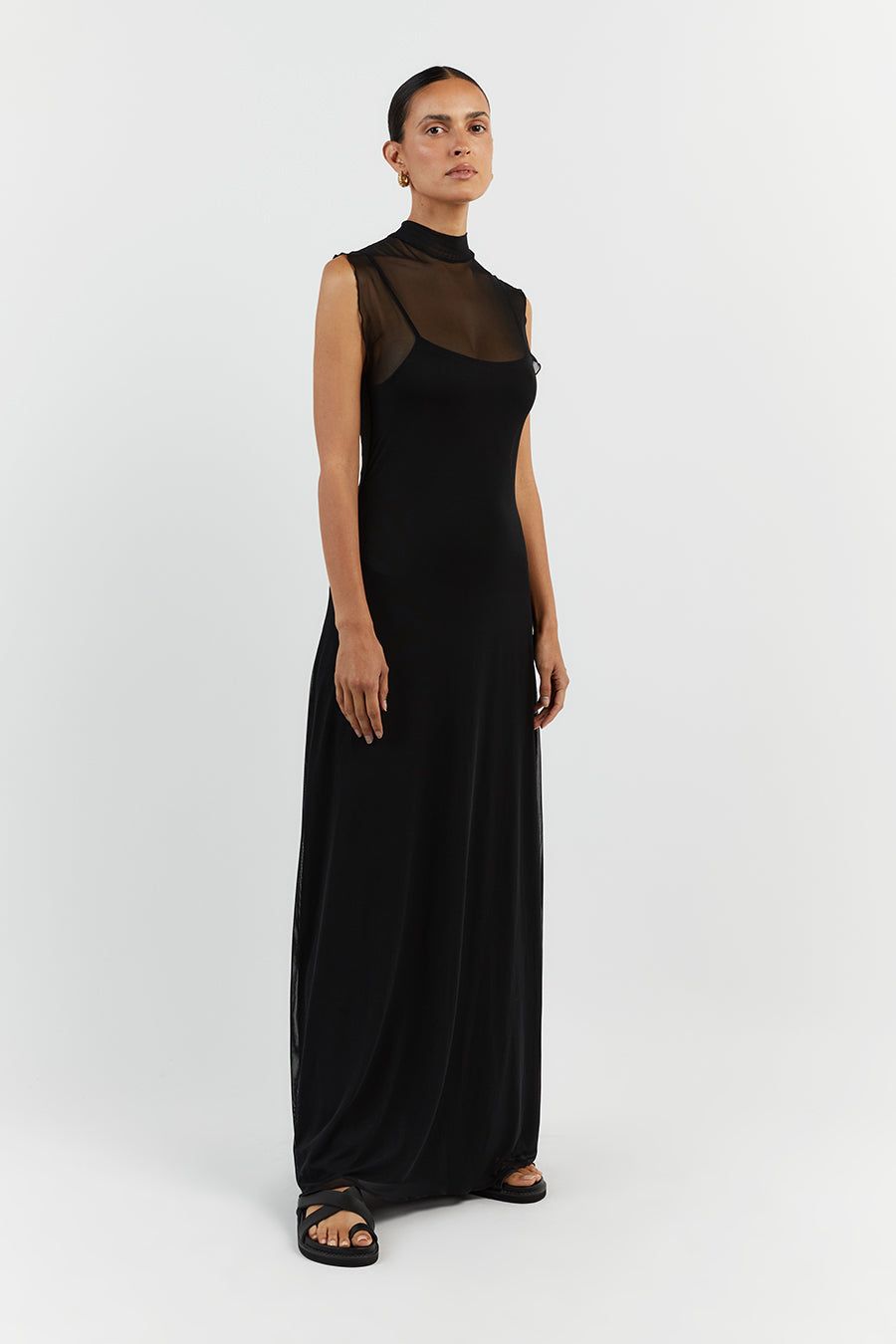 JAGGER BLACK SLEEVELESS MAXI DRESS sold by Dissh product image thumbnail 3