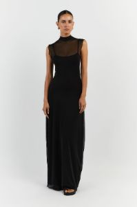 JAGGER BLACK SLEEVELESS MAXI DRESS sold by Dissh