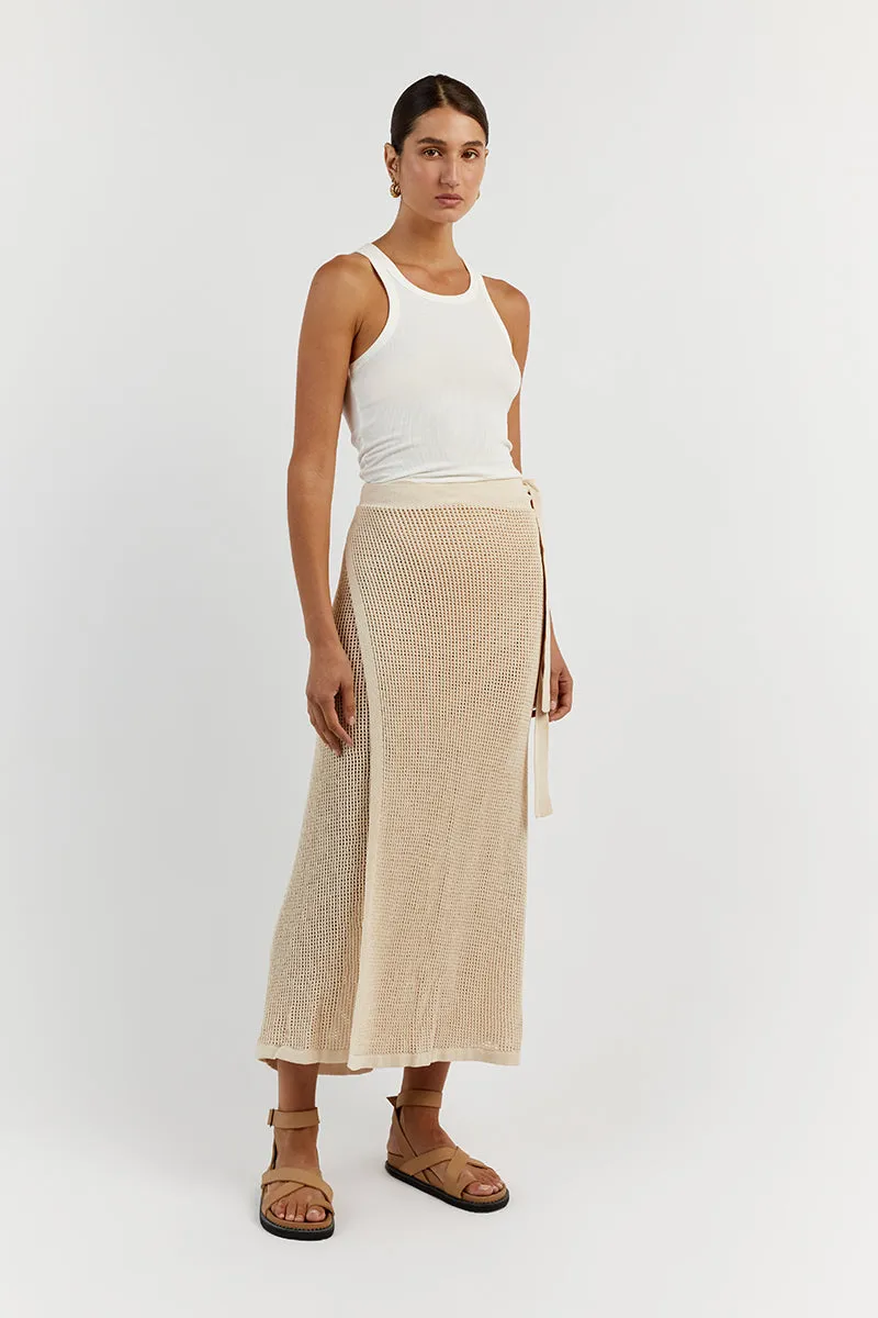 OPHELIA NATURAL CROCHET WRAP SKIRT sold by Dissh product image thumbnail 3