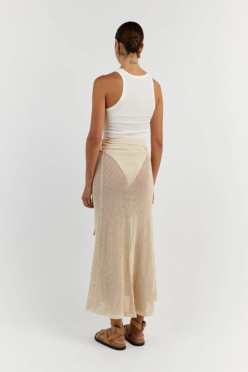 OPHELIA NATURAL CROCHET WRAP SKIRT sold by Dissh product image thumbnail 4