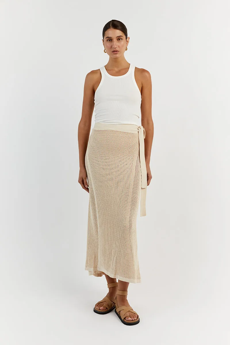 OPHELIA NATURAL CROCHET WRAP SKIRT sold by Dissh product image thumbnail 2