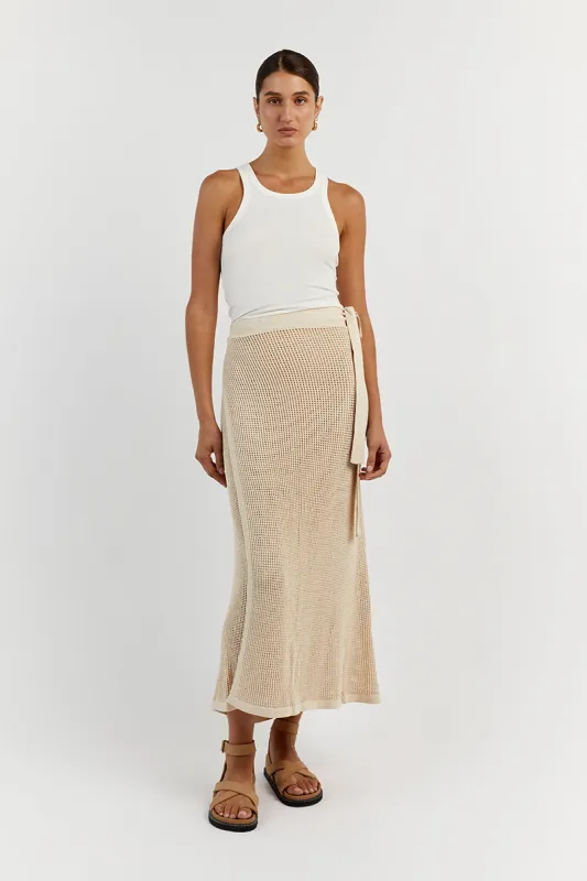 OPHELIA NATURAL CROCHET WRAP SKIRT made by Dissh