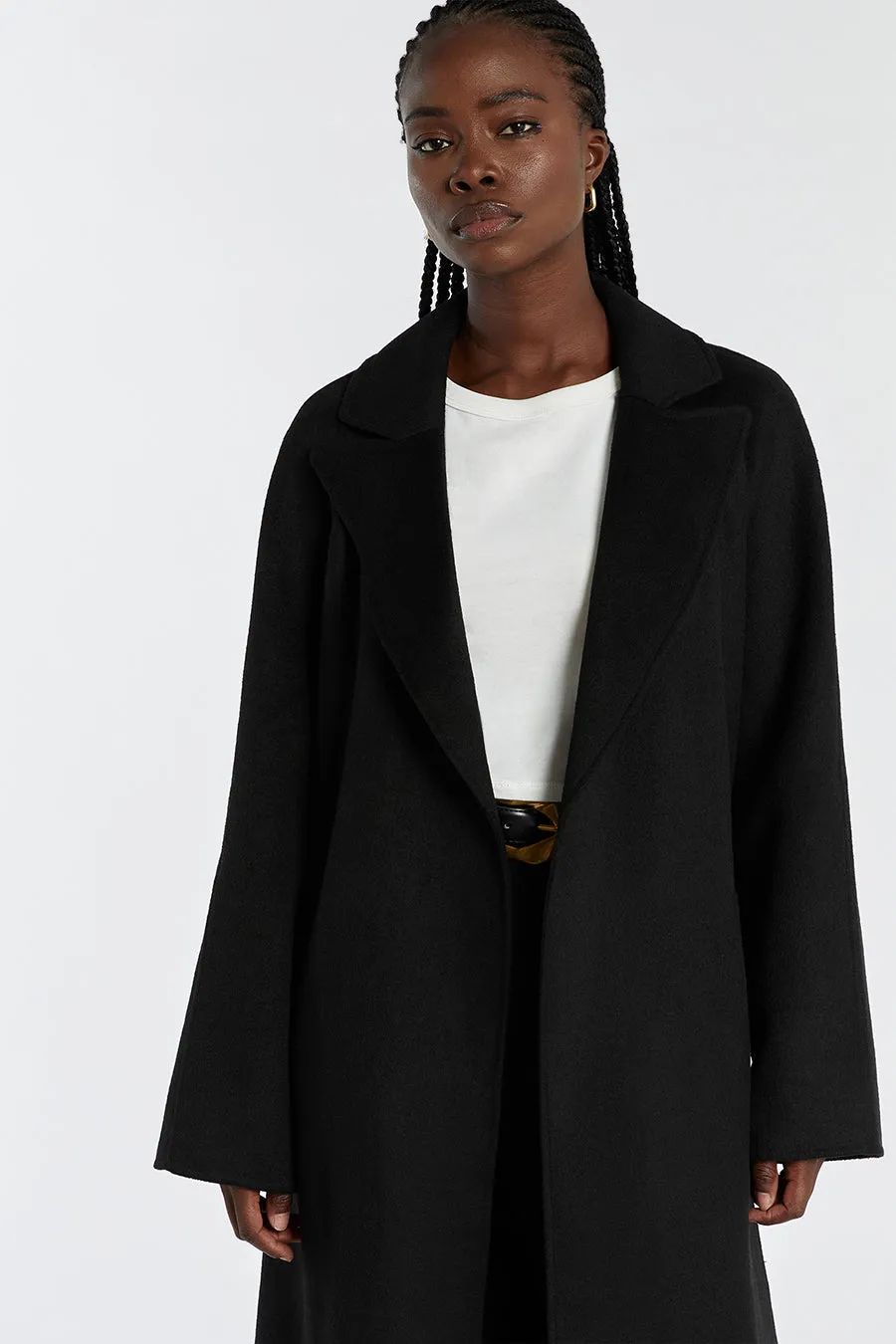 MATILDA BLACK WOOL FELT COAT sold by Dissh product image thumbnail 2