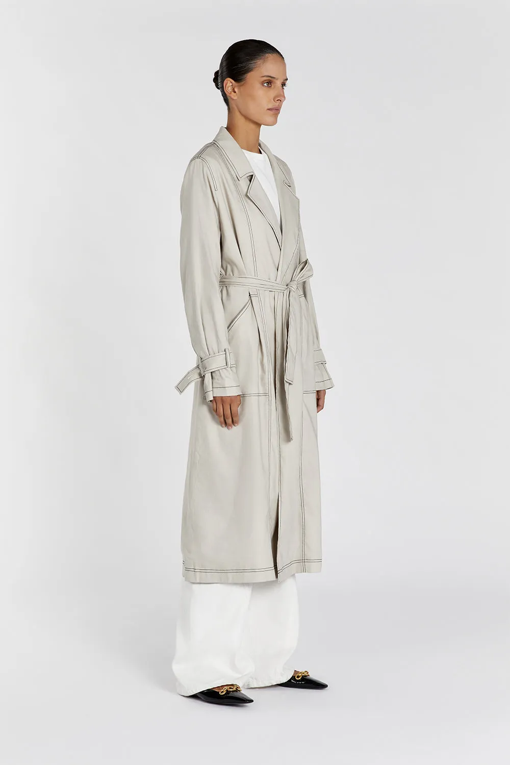 MAEL CHALK TRENCH sold by Dissh product image thumbnail 4