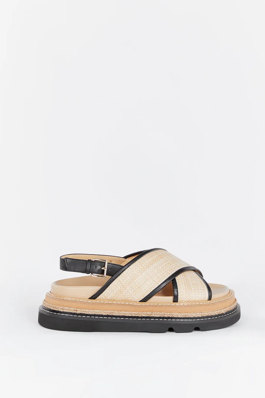 ALIAS MAE VERONA NAT/BLACK SANDAL sold by Dissh