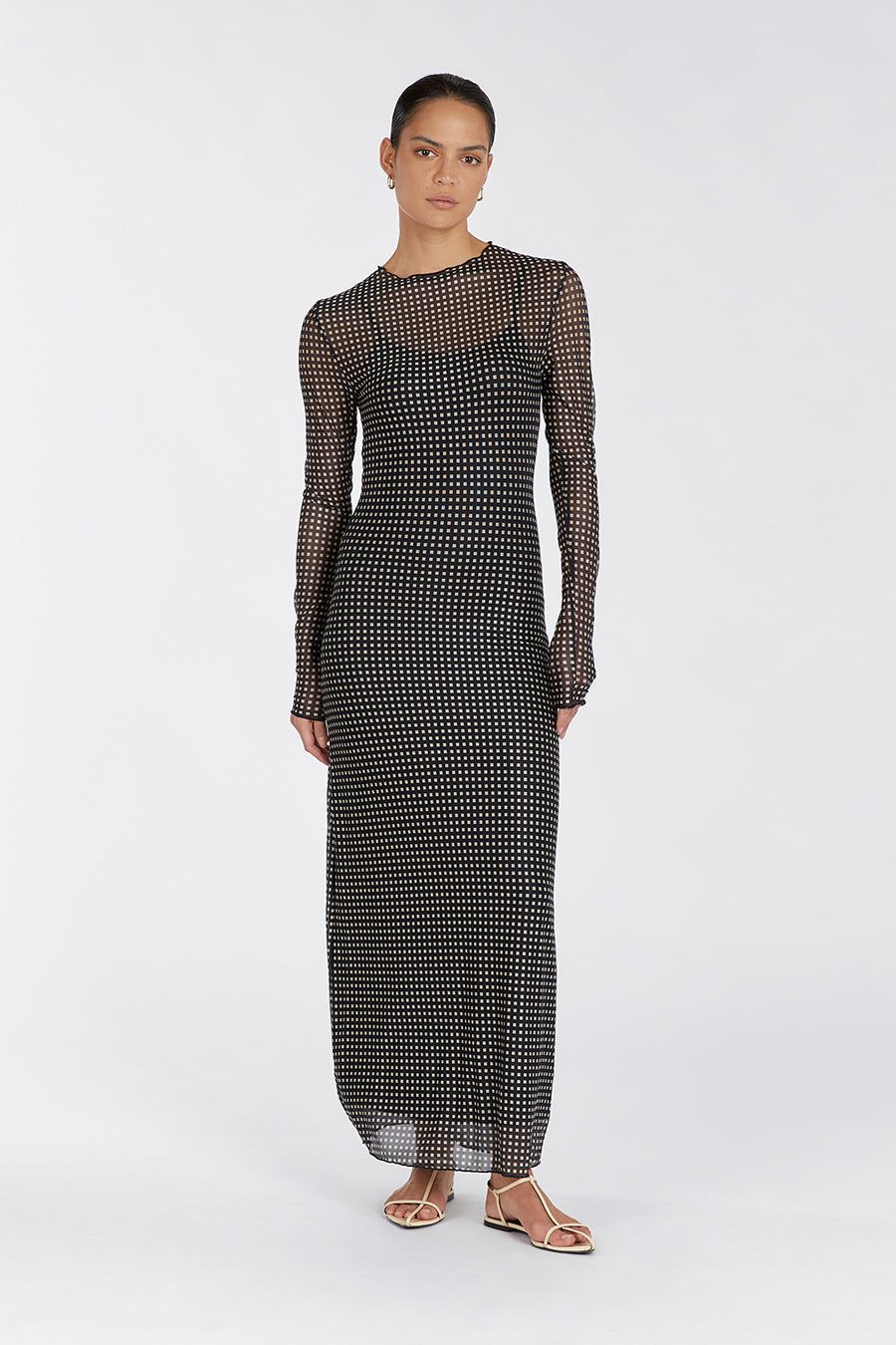 HUDSON BLACK SLEEVED MIDI DRESS | Parallel