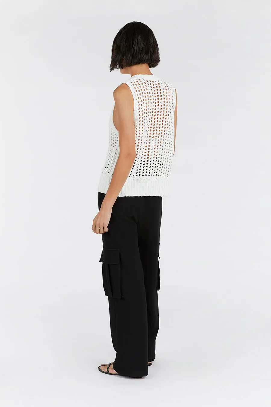 HUNTER OFF WHITE CROCHET TANK sold by Dissh product image thumbnail 4