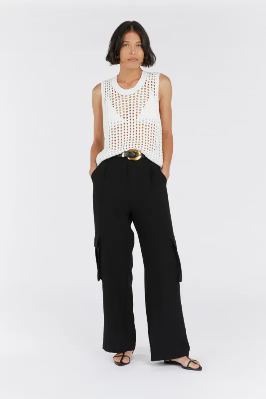 HUNTER OFF WHITE CROCHET TANK sold by Dissh