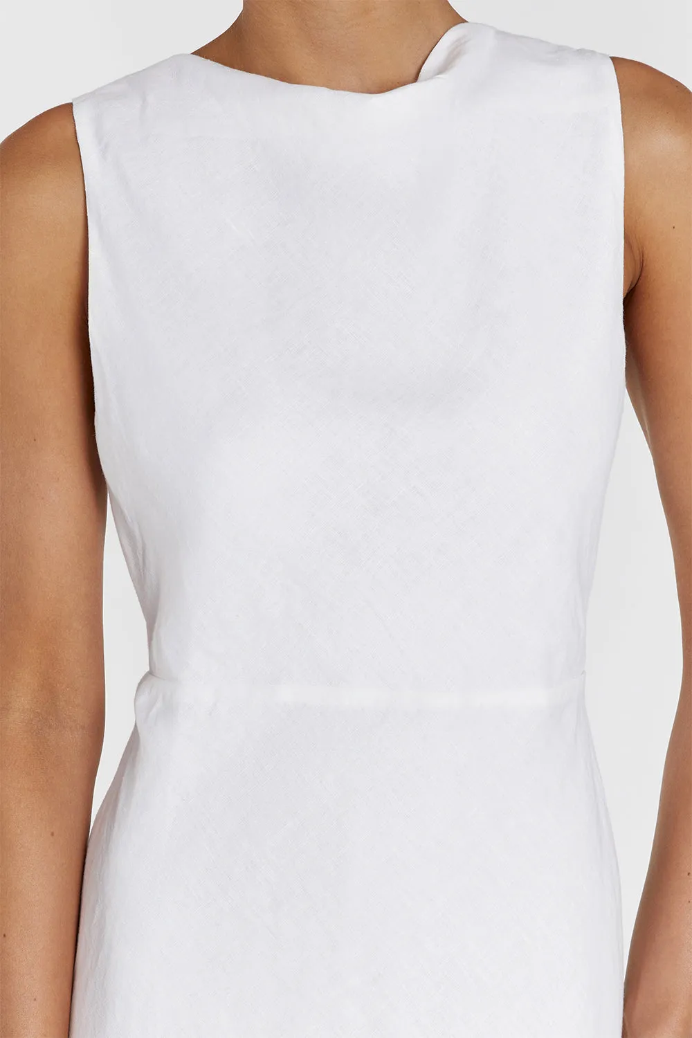 HARMONY WHITE LINEN MAXI DRESS sold by Dissh product image thumbnail 5