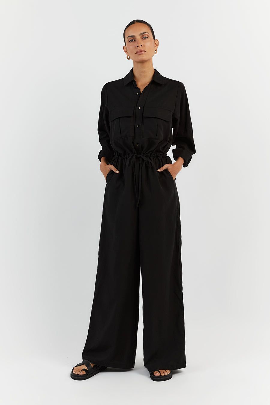 LARS BLACK TENCEL JUMPSUIT sold by Dissh product image thumbnail 2