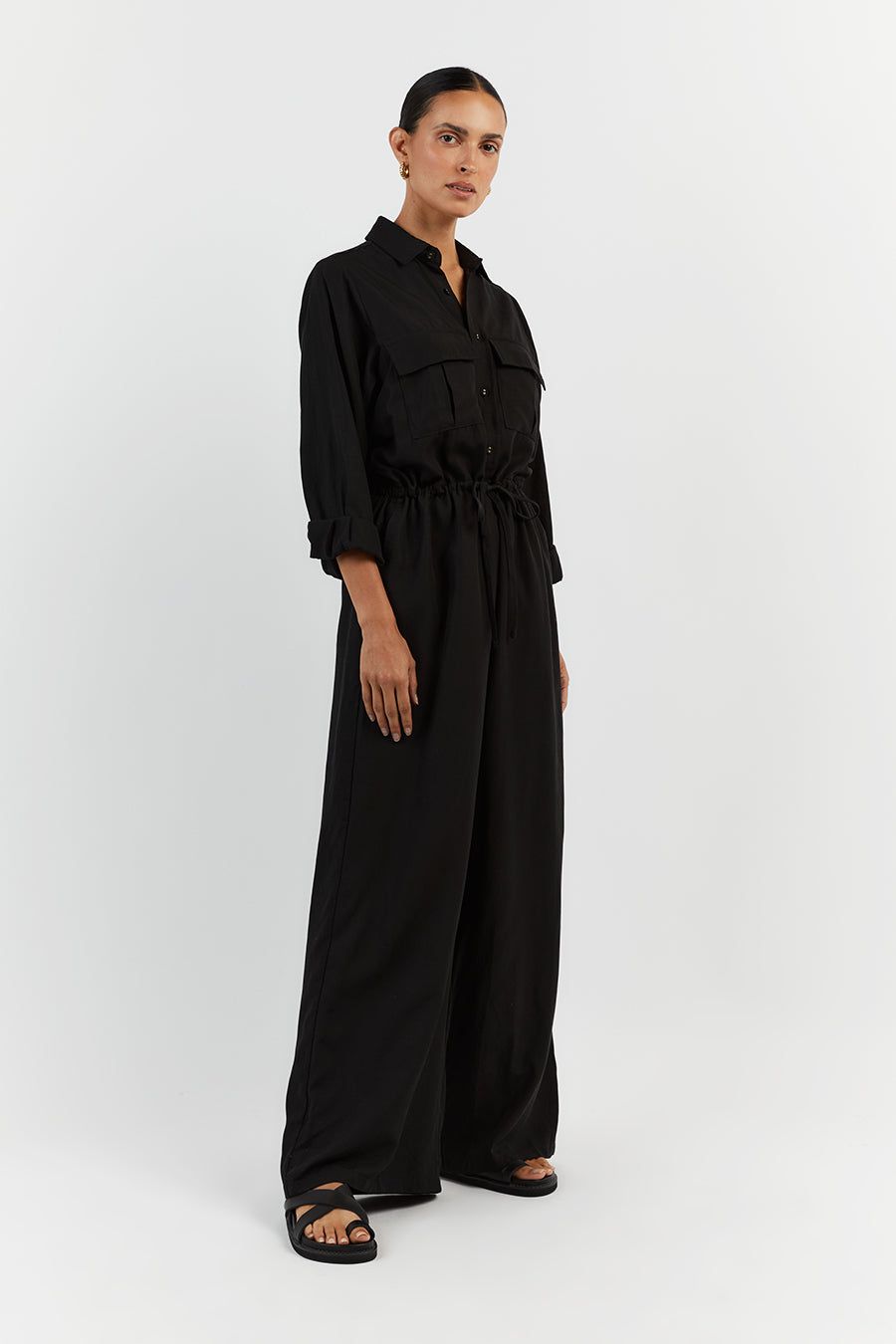 LARS BLACK TENCEL JUMPSUIT sold by Dissh product image thumbnail 3